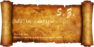 Süle Zamfira névjegykártya